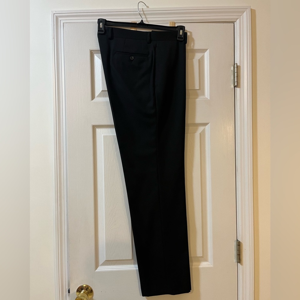 Black Flat Front Dress Pant